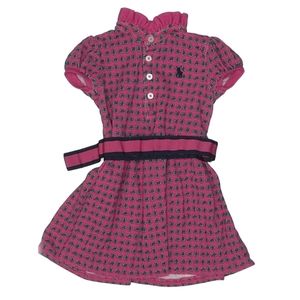 12 MTH Pink & Navy Blue Ralph Lauren Dress